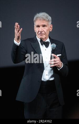 Cannes, France. 18th mai 2023. Harrison Ford reçoit une Palme d'Or honoraire dans le cadre du Festival de Cannes 76th à Cannes, en France, sur 18 mai 2023. Photo d'Aurore Marechal/ABACAPRESS.COM crédit: Abaca Press/Alay Live News Banque D'Images