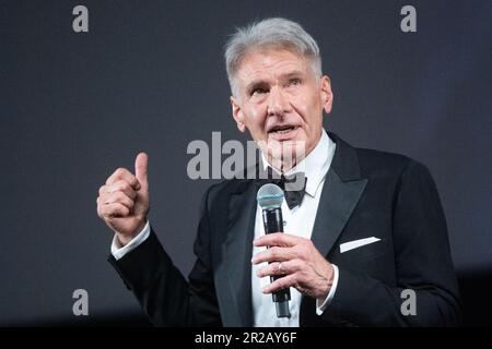 Cannes, France. 18th mai 2023. Harrison Ford reçoit une Palme d'Or honoraire dans le cadre du Festival de Cannes 76th à Cannes, en France, sur 18 mai 2023. Photo d'Aurore Marechal/ABACAPRESS.COM crédit: Abaca Press/Alay Live News Banque D'Images