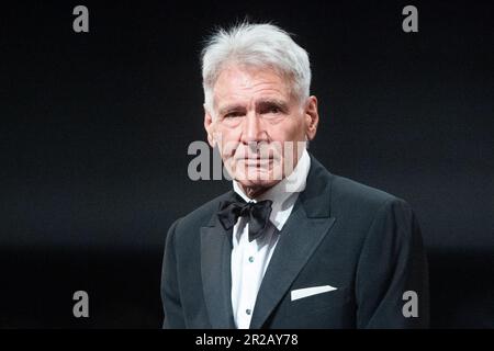 Cannes, France. 18th mai 2023. Harrison Ford reçoit une Palme d'Or honoraire dans le cadre du Festival de Cannes 76th à Cannes, en France, sur 18 mai 2023. Photo d'Aurore Marechal/ABACAPRESS.COM crédit: Abaca Press/Alay Live News Banque D'Images