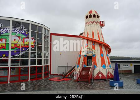 Funfair à Portrush dans le comté d'Antrim Banque D'Images