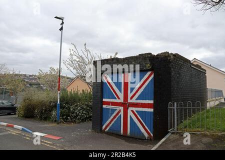 Le quartier des Fontaines de Londonderry en Irlande du Nord Banque D'Images