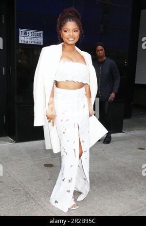 New York, NY, États-Unis. 18th mai 2023. Halle Bailey vu à Good Morning America à New York sur 18 mai 2023. Crédit : RW/Media Punch/Alamy Live News Banque D'Images