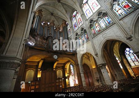 Le Grand orgue - Église Saint-Severin - Paris, France Banque D'Images