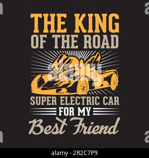 t-shirt king of the road biker Illustration de Vecteur