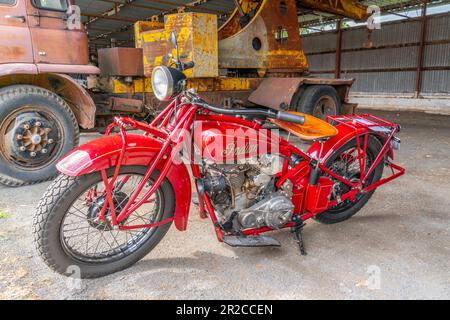 Indian 1929 101 scout 750cc 2 cyl sv au salon automobile de Glen Innes dans le nord de la nouvelle-galles du Sud Banque D'Images