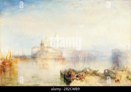JMW Turner, The Dogana et Santa Maria della Salute, Venise, peinture de paysage 1843 Banque D'Images