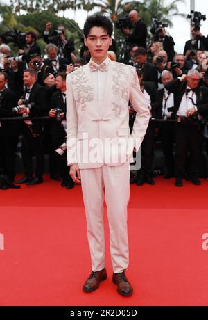 Cannes, France. 18th mai 2023. L'acteur Gong Jun pose lors d'une séance photo à l'édition 76th du Festival de Cannes à Cannes, dans le sud de la France, sur 18 mai 2023. Credit: Gao Jing/Xinhua/Alamy Live News Banque D'Images