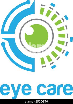 Logo de soin des yeux. Illustration de Vecteur