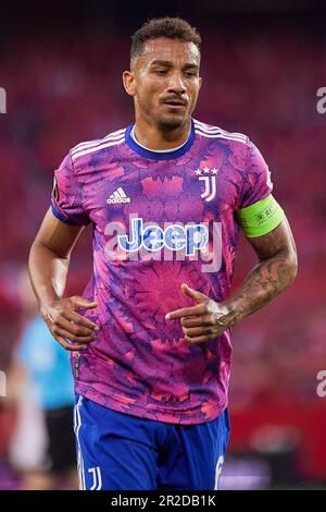 Séville, Espagne. 18th mai 2023. Danilo (6) de Juventus vu pendant le match de l'UEFA Europa League entre le FC Sevilla et le Juventus à l'Estadio Ramon Sanchez Pizjuan à Séville. (Crédit photo : Gonzales photo/Alamy Live News Banque D'Images