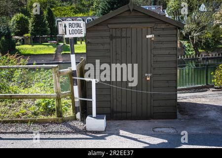 Le Shed ou Royal Lodge, sur les rives du RiverWye Symonds Yat Banque D'Images