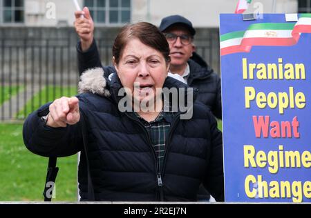 Whitehall, Londres, Royaume-Uni. 19th mai 2023. Manifestation iranienne contre la République islamique en Iran. Crédit : Matthew Chattle/Alay Live News Banque D'Images