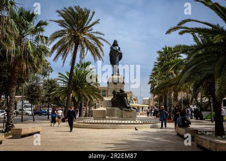 Valette, Malte - 16 avril 2023 : le monument Christ Roi dans la ville de Floriana. Banque D'Images