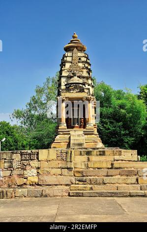 Temple Lakshmi dans l'État de Khajuraho Madhya Pradesh Inde Banque D'Images