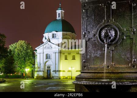 Monastère de Varsovie des Nuns bénédictins d'adoration perpétuelle du Saint Sacrement, église de Saint Casimir, place du Nouveau marché, vieille ville, Varsovie, Mazov Banque D'Images