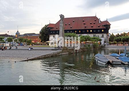 Bâtiment du Conseil au port de Constance, lac de Constance, Bade-Wurtemberg, Allemagne Banque D'Images