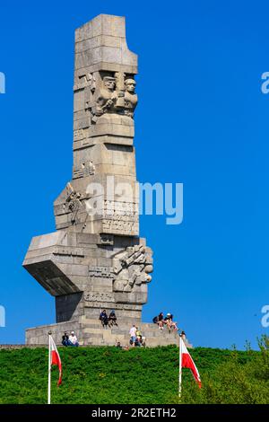 Monument des Coast Defenders. Westerplatte, péninsule de Gdansk, en Pologne, située sur la côte de la mer Baltique à l'embouchure de la Vistule morte (l'une des Vistes Banque D'Images