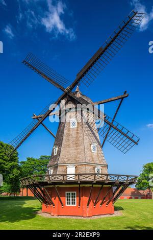 Moulin à Kastellet (la Citadelle), forteresse en forme d'étoile datant du 17th siècle. Une des forteresses les mieux préservées d'Europe du Nord, Copenhague, Zélande, Banque D'Images