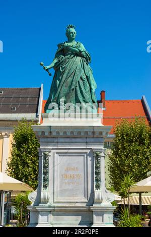Statue de Maria Theresa sur Neuer Platz, Klagenfurt, Carinthie, Autriche Banque D'Images