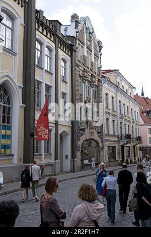 Architecture Art Nouveau, bâtiment Pikk 18, Tallinn, Estonie Banque D'Images