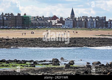 Milsey Bay, Berwick Nord, Lothian est Banque D'Images