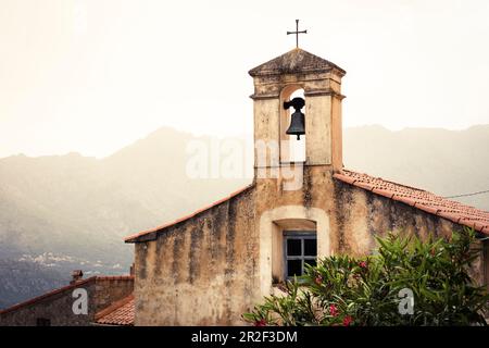 Ancienne église de San Antonino, Corse, France Banque D'Images