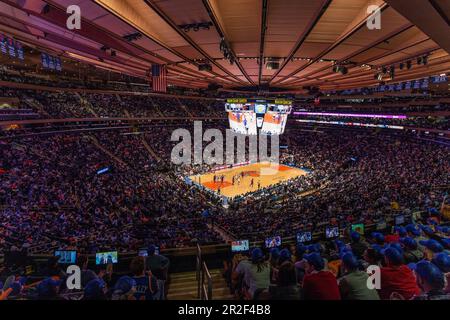 Game of the New York Knicks dans Madison Square Garden, New York City, États-Unis Banque D'Images
