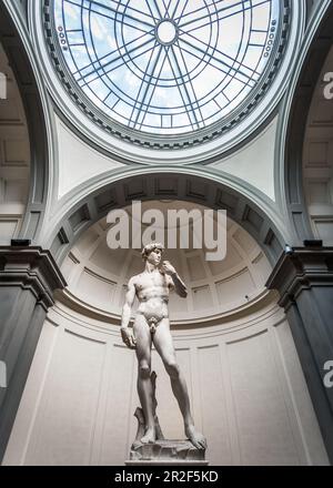 Statue de David de Michel-Ange dans la Galeria dell' Accademia, Florence, Italie Banque D'Images