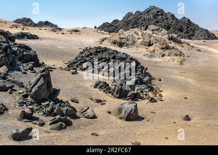 Roche amphibolique, point de Diaz, Luederitz, Namibie Banque D'Images