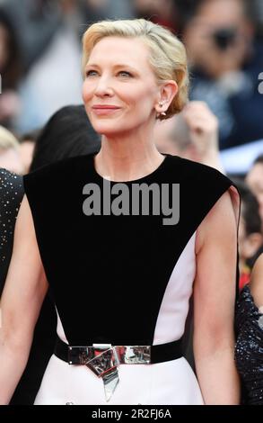 Cannes, France. 19th mai 2023. L'actrice australienne Cate Blanchett assiste à la première du nouveau garçon au Festival de Cannes 76th au Palais des Festivals de Cannes, en France, vendredi, 19 mai 2023. Photo de Rune Hellestad/ Credit: UPI/Alay Live News Banque D'Images