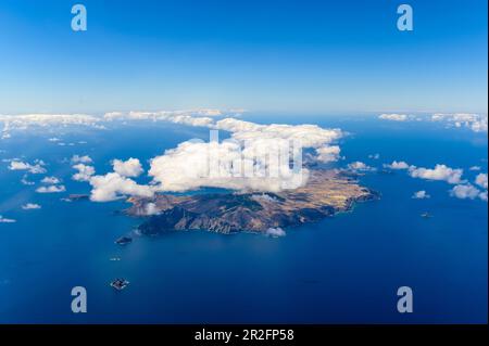 Vue aérienne de l'île de Porto Santo près de Madère, Portugal Banque D'Images