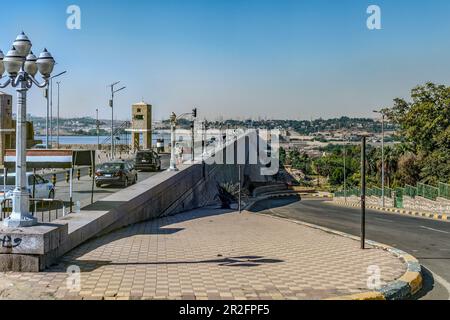 Grand barrage d'Assouan, Egypte Banque D'Images