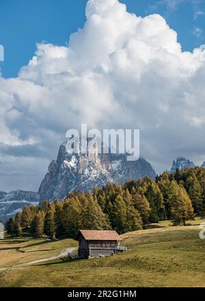 Paysage impressionnant sur l'Alpe di Siusi dans le Tyrol du Sud, Italie Banque D'Images