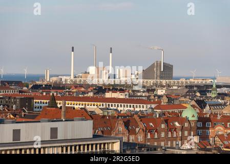 Usine de transformation des déchets en énergie d'Amager Bakke, Copenhague, Danemark Banque D'Images