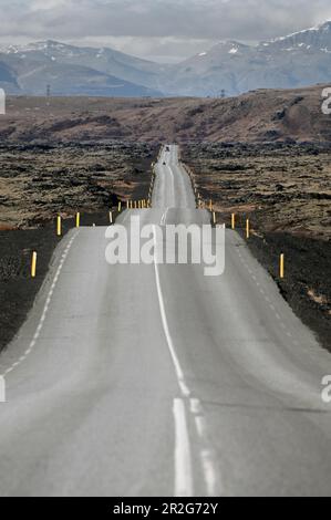 Route 42 sur la péninsule de Reykjanes, Islande Banque D'Images