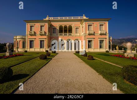 Villa Ephrussi de Rothschild, Saint-Jean-Cap-Ferrat, Côte d'Azur, France Banque D'Images