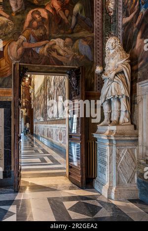 Art romain dans la salle Impériale, Musée Capitoline, Palazzo dei Conservatori, Rome, Latium, Italie, Europe Banque D'Images