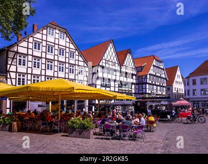 Sur la place du marché de Soest, Rhénanie-du-Nord-Westphalie, Allemagne Banque D'Images