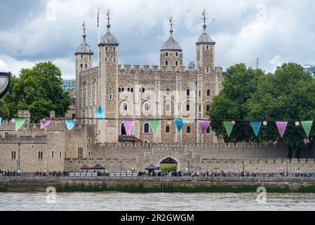 Tour de Londres, Tamise, Londres, Royaume-Uni Banque D'Images