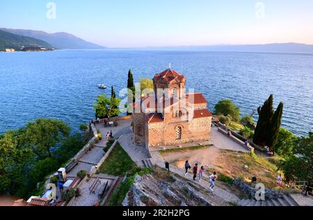 À l'église Jovan d'Ohrid sur le lac d'Ohrid, en Macédoine du Nord Banque D'Images