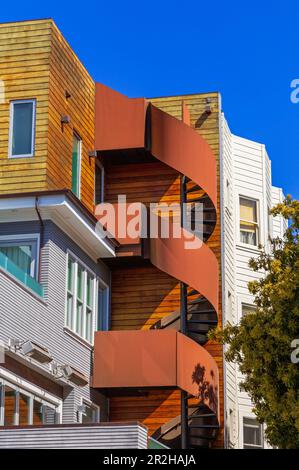 Architecture sur 16th Street, Castro District, San Francisco, Californie, Etats-Unis Banque D'Images