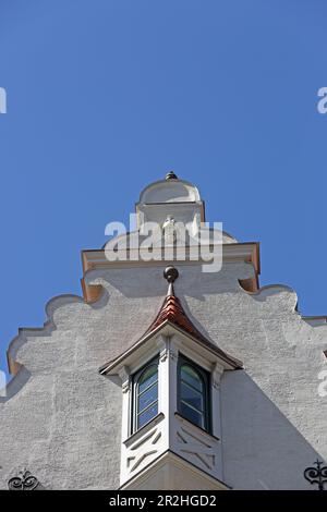 Détail de façade à Amalienstrasse, Maxvorstadt, Munich, haute-Bavière, Bavière, Allemagne Banque D'Images