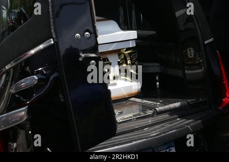 HARLEM, NY - 19 mai : les foules se rassemblent dans la ville de New York, avec la famille, les amis et d'autres sont venus rendre hommage à l'ancien Performer de New York, Jordan Maurice Caine Neely, alors qu'il était élulogolisé par le révérend Al Sharpton, président et PDG, Réseau national d'action à l'église baptiste du mont Neboh, sur 19 mai 2023, à Harlem, New York. Son meurtre d'étouffement par l'ancien Marine Daniel Penny a conduit à une situation tendue entre la population et les citoyens sur l'utilisation de la force mortelle par le citoyen moyen. Chris Moore/MediaPunch crédit: MediaPunch Inc/Alamy Live News Banque D'Images