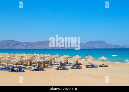 Plage Episkopi, Rethymno, Crète, Iles grecques, Grèce Banque D'Images
