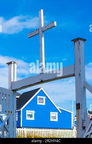 Entrée au cimetière, Nuuk, Groenland Banque D'Images