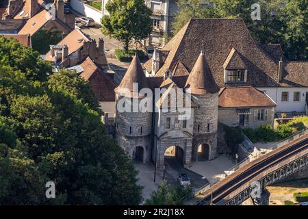 Porte Rivotte vue d'en haut, Besançon, Bourgogne-Franche-Comté, France, Europe Banque D'Images