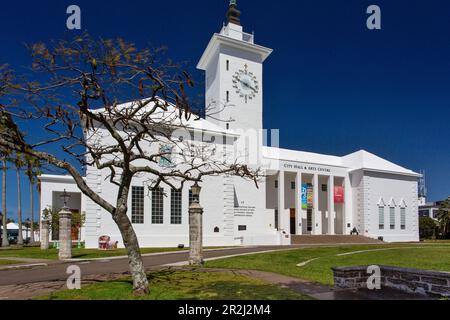 L'hôtel de ville et le centre des arts abritent les bureaux administratifs de la City Corporation, un théâtre, la Galerie nationale des Bermudes et la Galerie de la Société des arts Banque D'Images