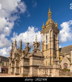 Paroisse fortifiée de Saint-Thégonnec, Côtes-d'Armor, Bretagne, France Banque D'Images