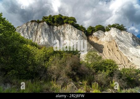 Côte escarpée et falaises de craie Møns Klint, île de Mön, Danemark, Europe Banque D'Images