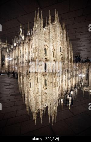 L'une des plus grandes cathédrales du monde, le Duomo di Milano. Banque D'Images