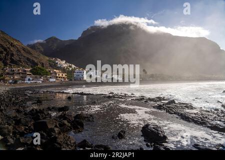 La plage dans le quartier de la Calera, Valle Gran Rey, la Gomera, îles Canaries, Espagne Banque D'Images